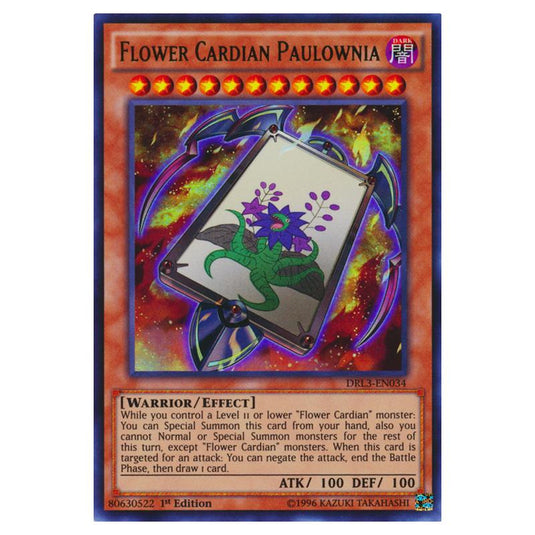 Yu-Gi-Oh! - Dragons of Legend - Unleashed - Flower Cardian Paulownia (Ultra Rare) DRL3-EN034