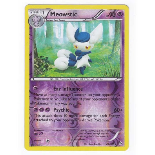 Pokemon - XY - Flashfire - (Reverse Holo) Meowstic - 43/106