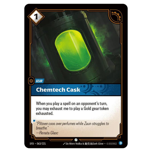 Riftbound: League of Legends TCG - Spiritforged - Chemtech Cask - 063/221