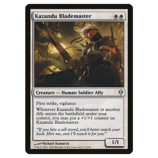 Magic The Gathering - Zendikar - Kazandu Blademaster - 16/249
