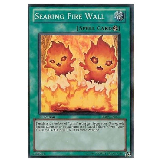 Yu-Gi-Oh! - Hidden Arsenal 5 - Steelswarm Invasion - Searing Fire Wall (Super Rare) HA05-EN027