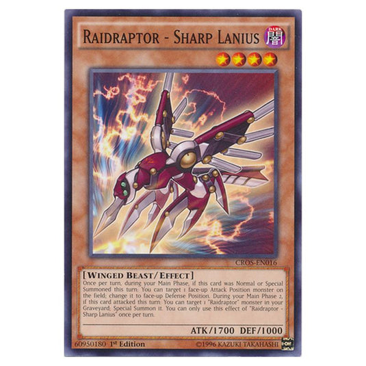 Yu-Gi-Oh! - Crossed Souls - Raidraptor - Sharp Lanius (Common) CROS-EN016