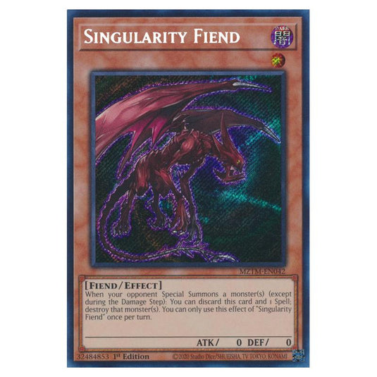 Yu-Gi-Oh! - Maze of the Master - Singularity Fiend (Secret Rare) MZTM-EN042