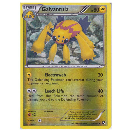 Pokemon - Black & White - (Reverse Holo) Galvantula 46/114