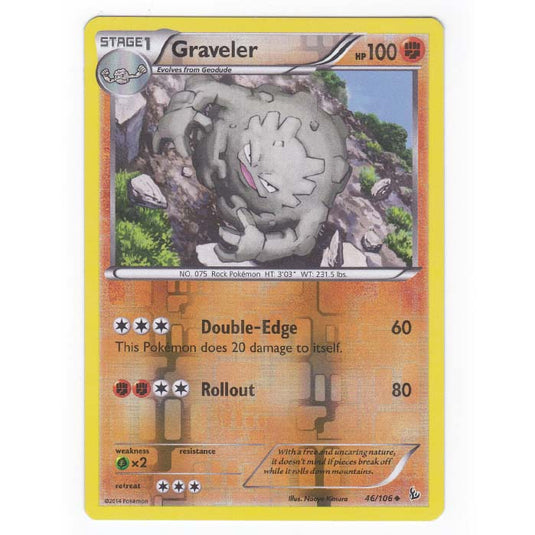 Pokemon - XY - Flashfire - (Reverse Holo) Graveler - 46/106