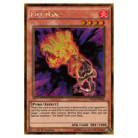 Yu-Gi-Oh! - Premium Gold - Infinite Gold - Fire Hand (Gold Secret Rare) PGL3-EN022