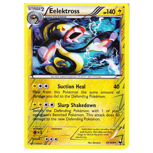Pokemon - Black & White - Dark Explorers - (Reverse Holo) Eelektross - 47/108