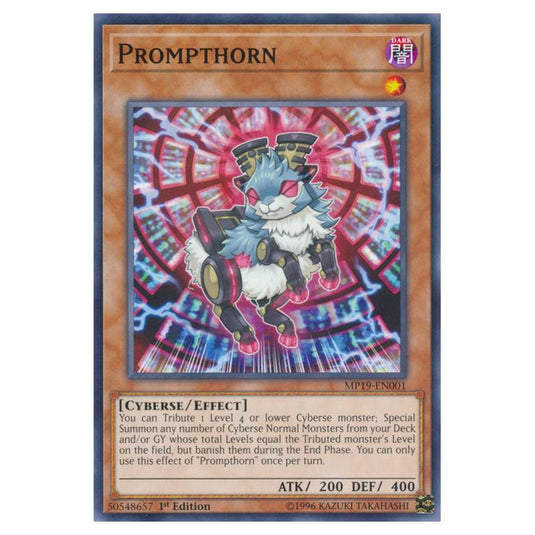 Yu-Gi-Oh! - 2019 Gold Sarcophagus Tin Mega Pack - Prompthorn (Common) MP19-EN001