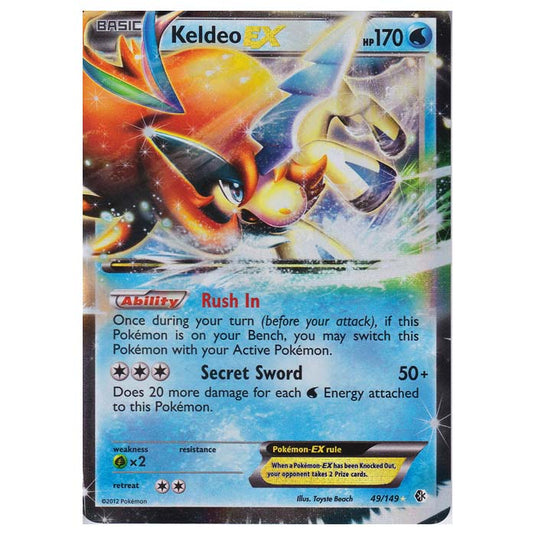 Pokemon - Black & White - Boundaries Crossed - Keldeo EX 49/149