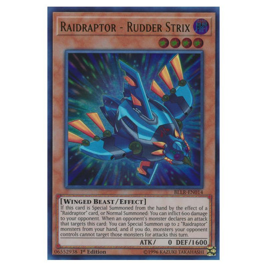 Yu-Gi-Oh! - Battles of Legend - Light's Revenge - Raidraptor - Rudder Strix (Ultra Rare) BLLR-EN014