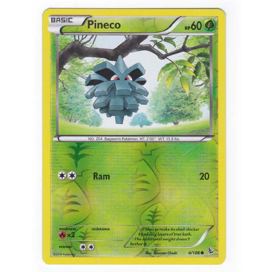 Pokemon - XY - Flashfire - (Reverse Holo) Pineco - 4/106