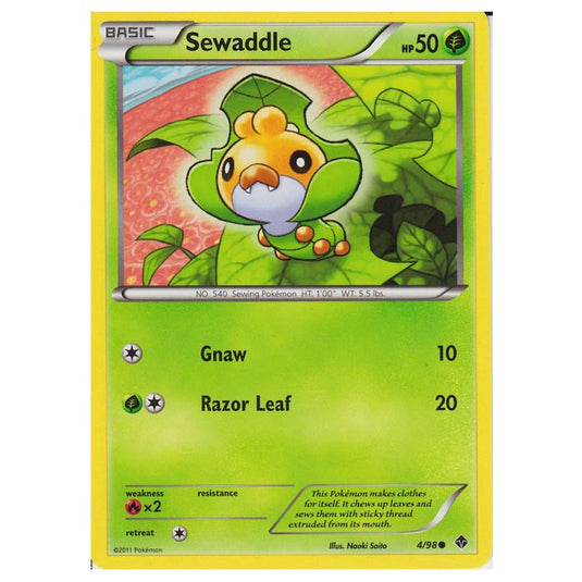 Pokemon - Black & White - Emerging Powers - Sewaddle 4/98