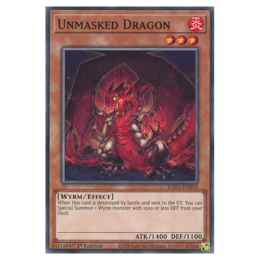 Yu-Gi-Oh! - Egyptian God Deck - Obelisk the Tormentor - Unmasked Dragon (Common) EGO1-EN016