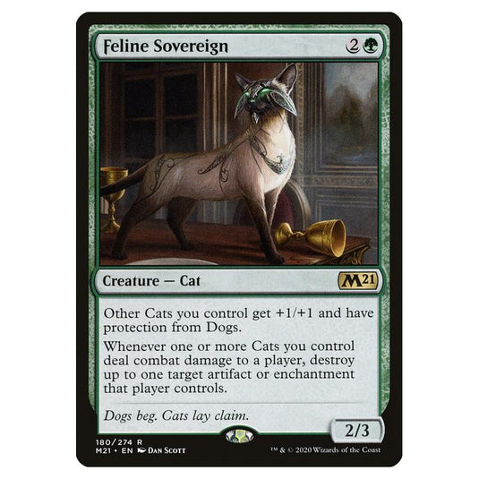 Magic The Gathering - Core Set 2021 - Feline Sovereign - 180/274 (stamped)