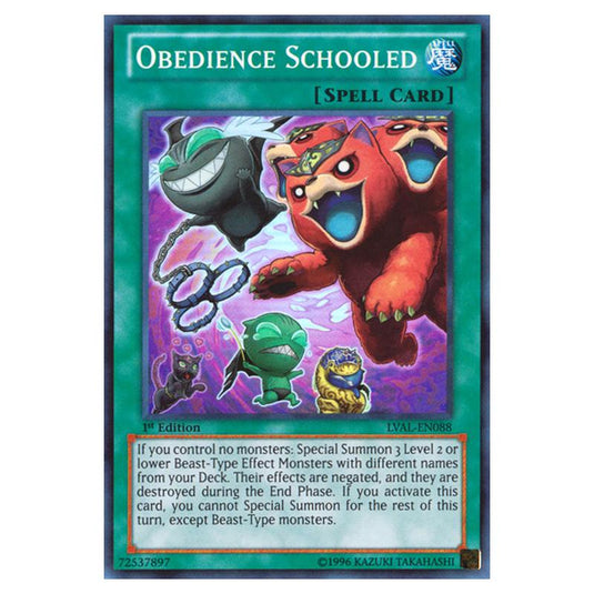 Yu-Gi-Oh! - Legacy of the Valiant - Obedience Schooled (Super Rare) LVAL-EN088