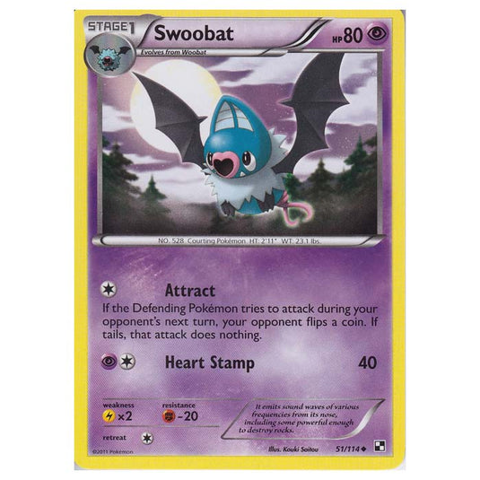 Pokemon - Black & White - Swoobat 51/114