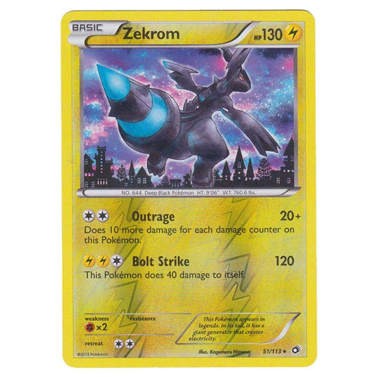 Pokemon - Black & White - Legendary Treasures - (Reverse Holo) Zekrom - 51/113