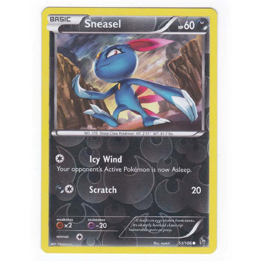 Pokemon - XY - Flashfire - (Reverse Holo) Sneasel - 51/106