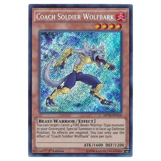 Yu-Gi-Oh! - 2014 Mega-Tin Mega Pack - Coach Soldier Wolfbark (Secret Rare) MP14-EN119