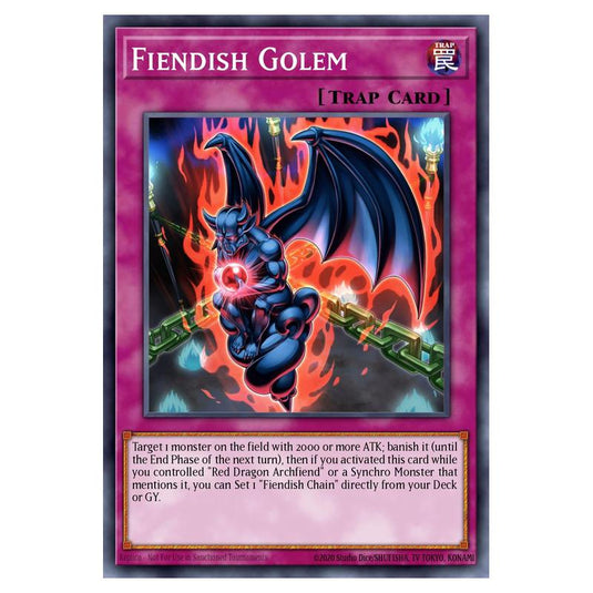 Yu-Gi-Oh! - Structure Deck - The Crimson King - Fiendish Golem (Common) SDCK-EN032