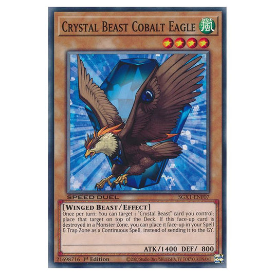 Yu-Gi-Oh! - Speed Duel GX - Duel Academy Box - Crystal Beast Cobalt Eagle (Common) SGX1-ENF07