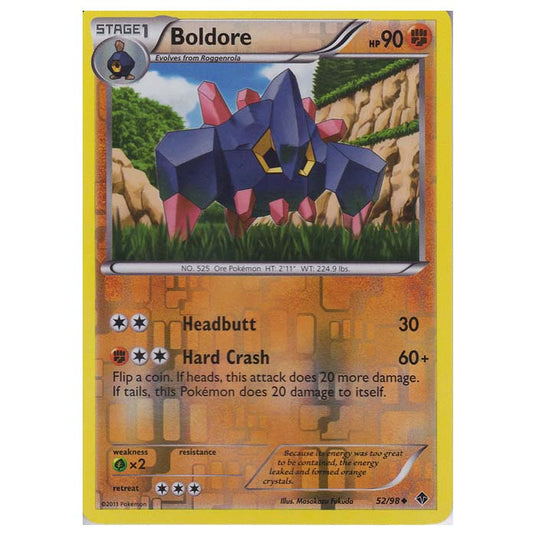 Pokemon - Black & White - Emerging Powers - (Reverse Holo) - Boldore 52/98