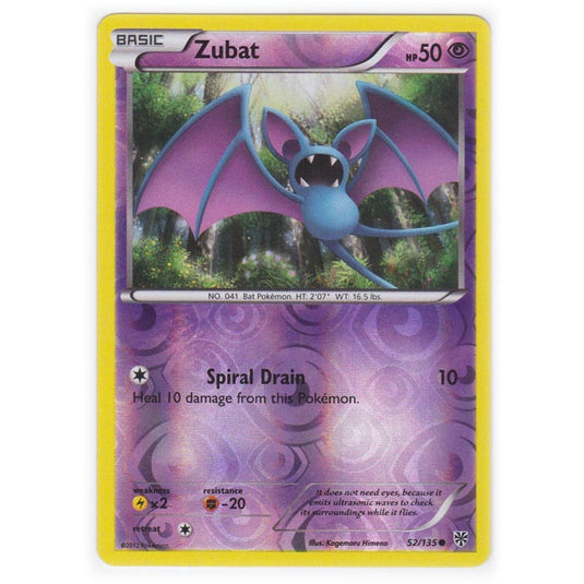 Pokemon - Black & White - Plasma Storm (Reverse Holo) - Zubat - 52/135