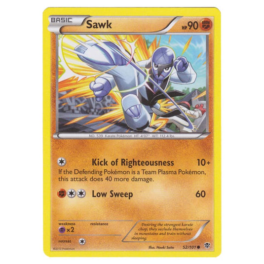 Pokemon - Black & White - Plasma Blast - Sawk - 52/101