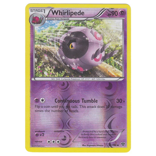 Pokemon - XY Base Set - (Reverse Holo) Whirlipede - 52/146