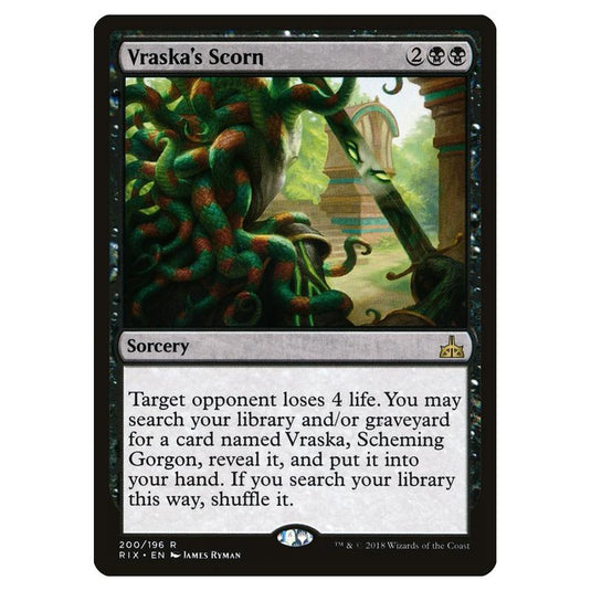 Magic The Gathering - Rivals Of Ixalan - Vraska\\'s Scorn - 200/196
