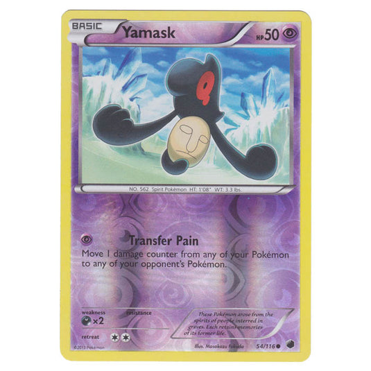 Pokemon - Black & White - Plasma Freeze - (Reverse Holo) Yamask - 54/116
