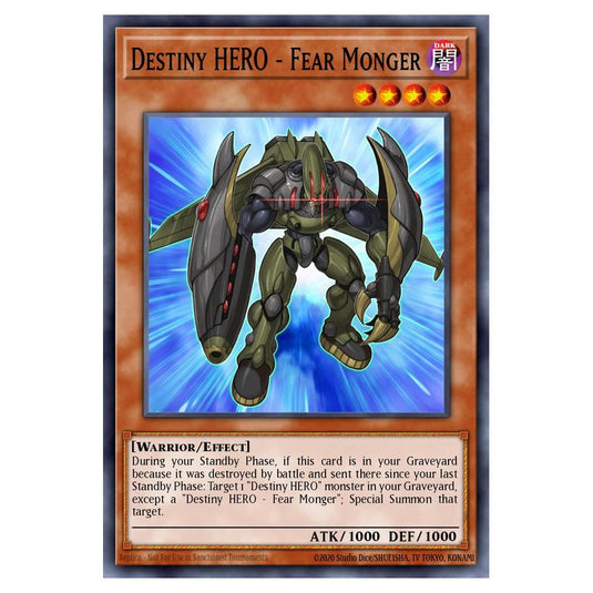Yu-Gi-Oh! - Speed Duel GX - Duel Academy Box - Destiny HERO - Fear Monger (Common) SGX1-ENB06