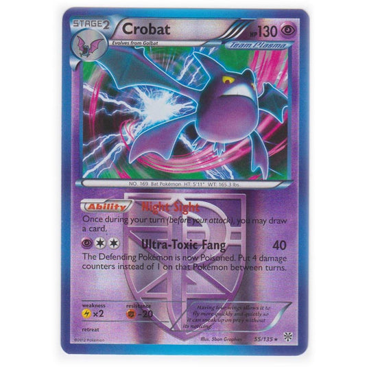 Pokemon - Black & White - Plasma Storm (Reverse Holo) - Crobat - 55/135