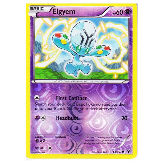 Pokemon - Black & White - Noble Victories - (Reverse Holo) - Elgyem 55/101