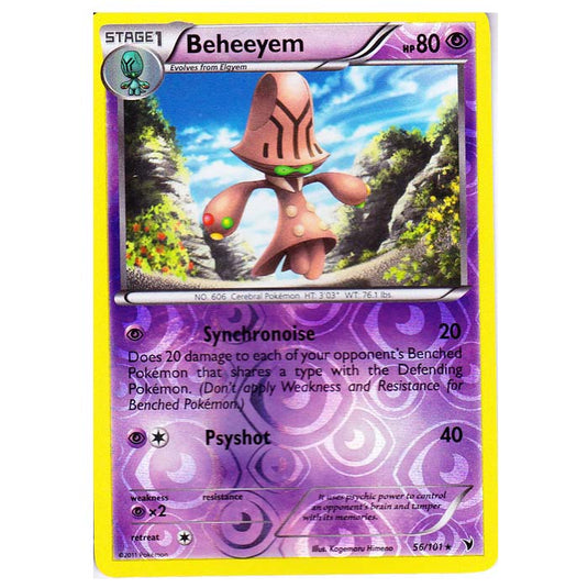 Pokemon - Black & White - Noble Victories - (Reverse Holo) - Beheeyem 56/101