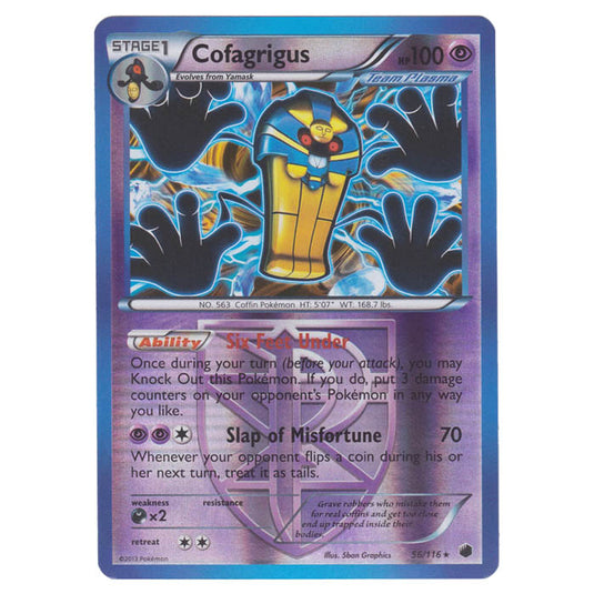 Pokemon - Black & White - Plasma Freeze - (Reverse Holo) Cofagrigus - 56/116