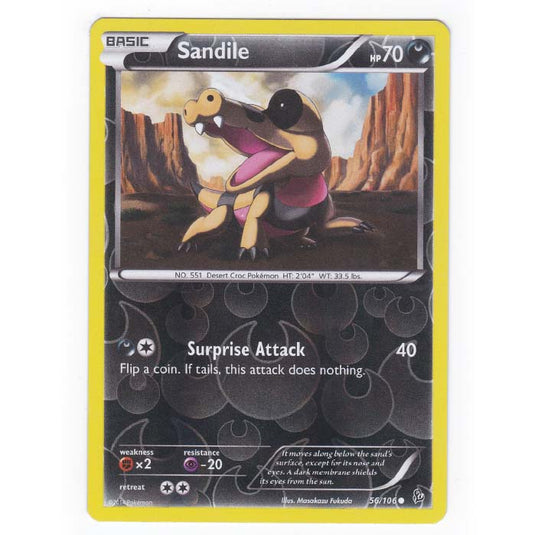 Pokemon - XY - Flashfire - (Reverse Holo) Sandile - 56/106