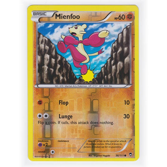 Pokemon - XY Furious Fists - (Reverse Holo) - Mienfoo - 56/111