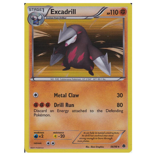 Pokemon - Black & White - Emerging Powers - Excadrill 56/98