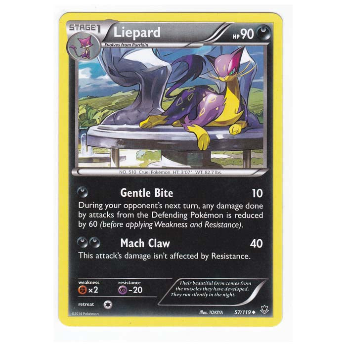 Pokemon - XY Phantom Forces - Liepard - 57/119 Pokemon - XY Phantom Forces - Liepard - 57/119