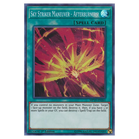 Yu-Gi-Oh! - 2019 Gold Sarcophagus Tin Mega Pack - Sky Striker Maneuver - Afterburners! (Super Rare) MP19-EN261