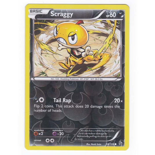 Pokemon - XY - Flashfire - (Reverse Holo) Scraggy - 58/106
