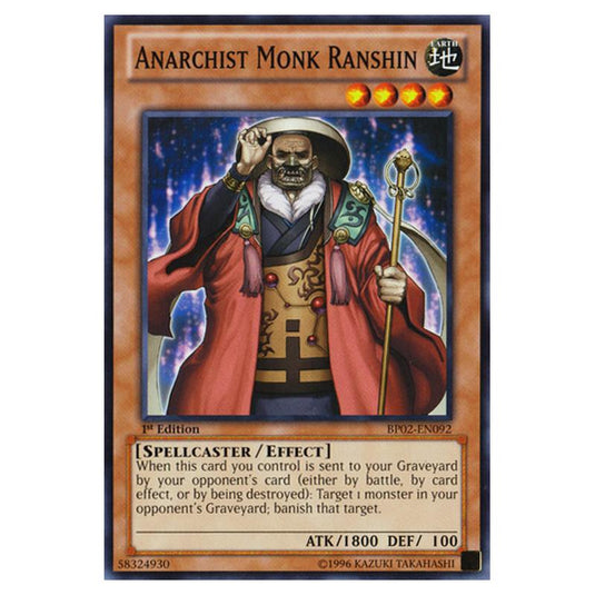 Yu-Gi-Oh! - Battle Pack 2 - War of the Giants - Anarchist Monk Ranshin (Common) BP02-EN092
