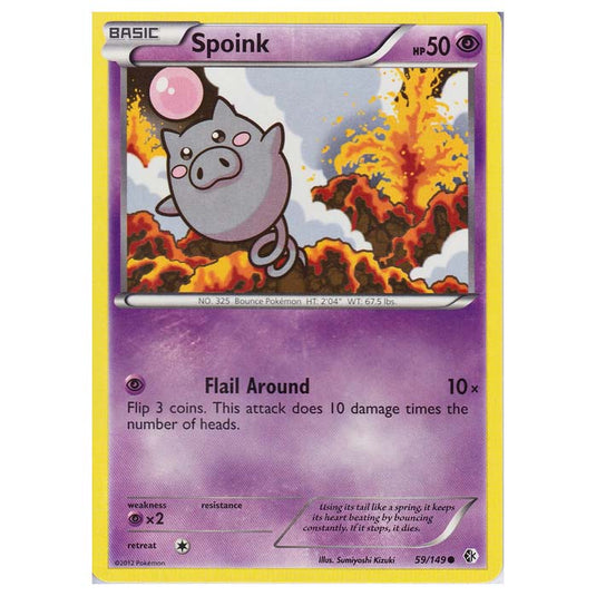 Pokemon - Black & White - Boundaries Crossed - Spoink 59/149