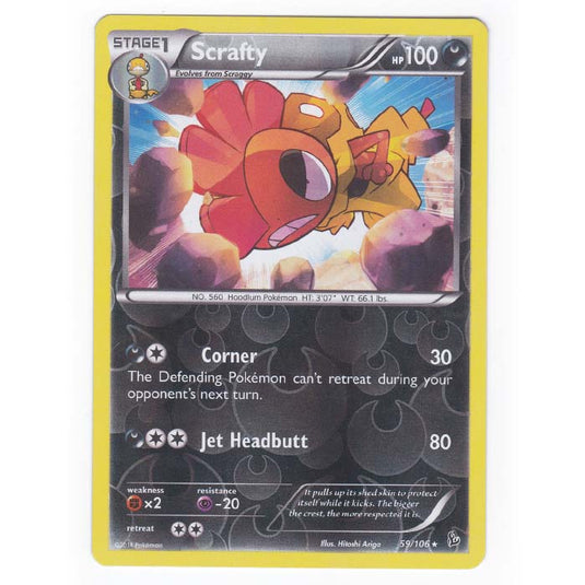 Pokemon - XY - Flashfire - (Reverse Holo) Scrafty - 59/106