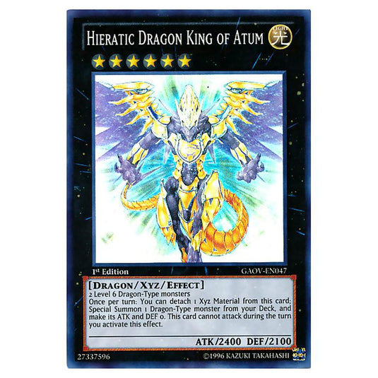 Yu-Gi-Oh! - Galactic Overlord - Hieratic Dragon King of Atum (Super Rare) GAOV-EN047