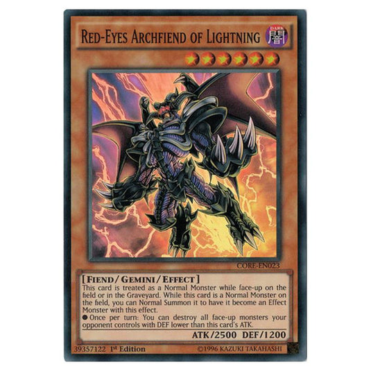 Yu-Gi-Oh! - Clash of Rebellions - Red-Eyes Archfiend of Lightning (Super Rare) CORE-EN023