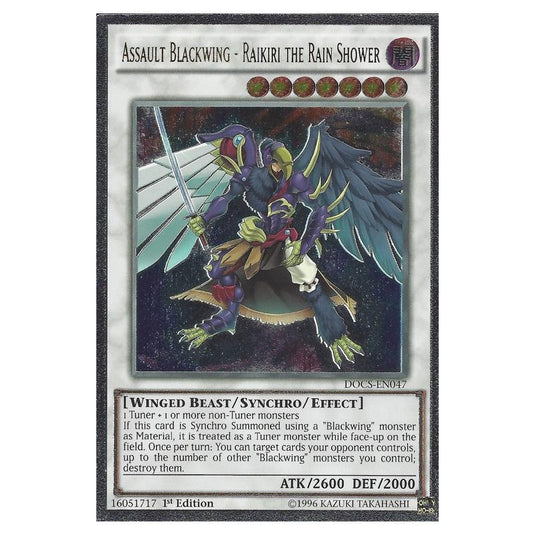 Yu-Gi-Oh! - Dimension of Chaos - Assault Blackwing - Raikiri the Rain Shower (Ultimate Rare) DOCS-EN047