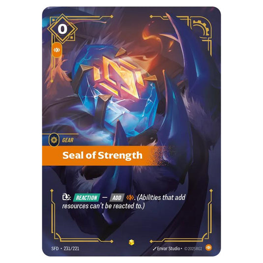 Riftbound: League of Legends TCG - Spiritforged - Seal of Strength - 231/221