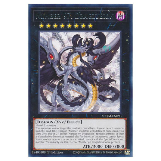 Yu-Gi-Oh! - Maze of the Master - Number 97: Draglubion (Rare) MZTM-EN093
